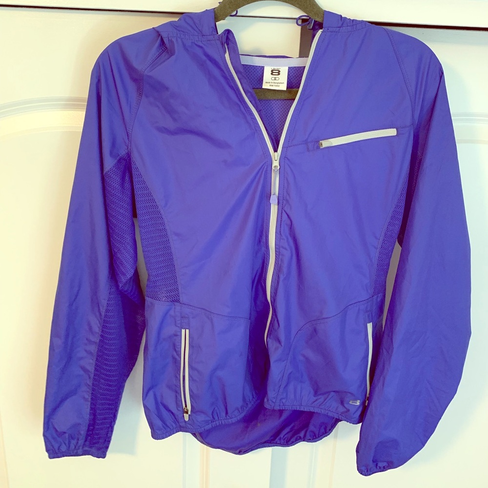 Royal blue lightweight rain coat